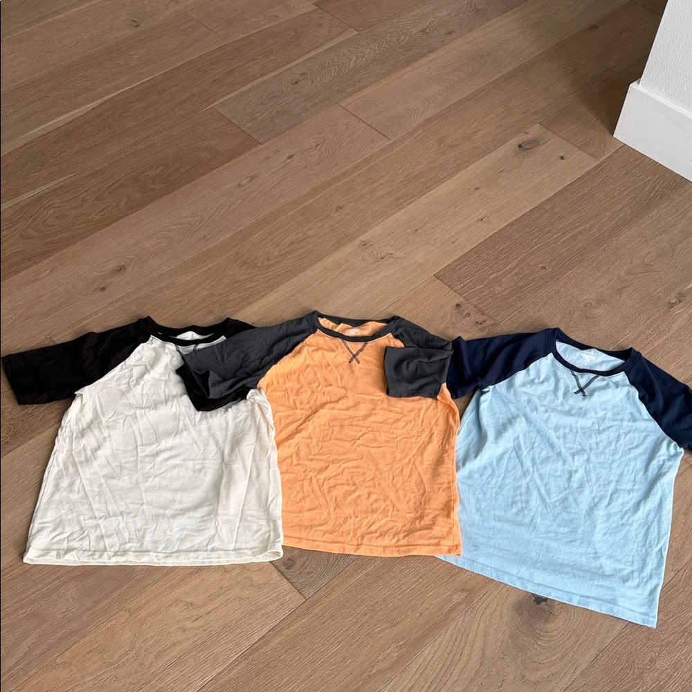 jumping beans Raglan Tee Set - Black/White, Orange/Gray, Light Blue/Navy
